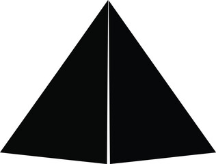 geometric abstract black triangle shape isolated minimalist design element vector