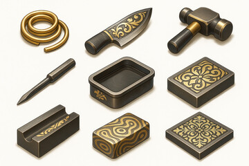 Ornate Tools and Decorative Objects