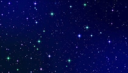 Wall Mural - Vibrant Stars in Deep Space Background with Dark Blue Hues and Twinkling Light
