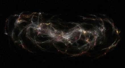 A detailed visualization of the cosmic web, showcasing the distribution of dark matter and galaxies.