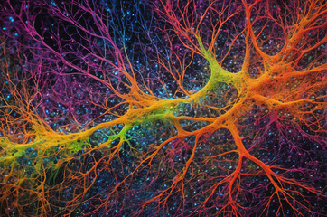 Wall Mural - Neural Network Nexus. Generative AI. 