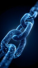 Block chain concept with communication, rendering, code