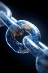 Block chain concept with technology, background, earth