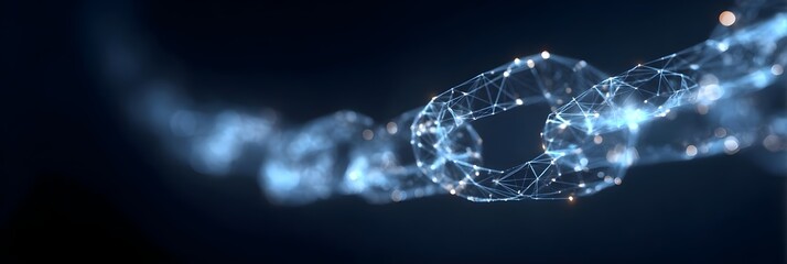 Block chain concept with economy, display, wire