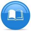 © jodi - Blue button with open book icon