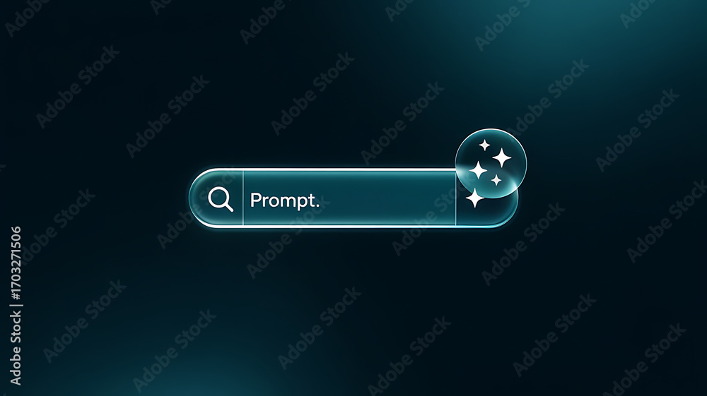 Unlock creative AI power with a prompt search bar and sparkling ideas ...