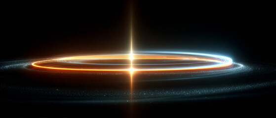 Wall Mural - Glowing Energy Ring with Radiant Light Burst