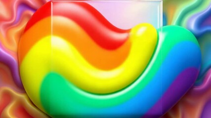 Colorful rainbow object