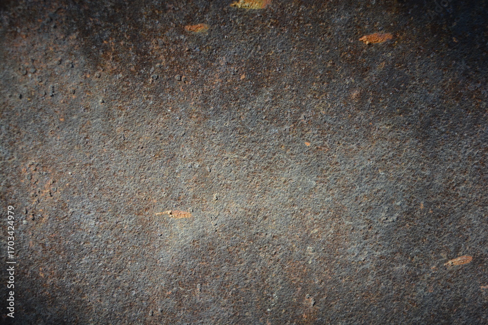 Unusual background, old wide metal background with corrosion, rust ...