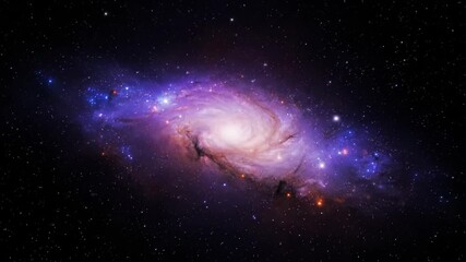 Wall Mural - Abstract seamlessly looping video of a deep space phenomenon, showcasing a beautiful galaxy light with evolving patterns seamlessly looping, fluid, modern
