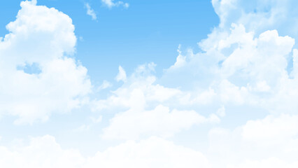 Wall Mural - Sky blue white cloud background. Blue sky with clouds background photo