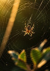 Golden Hour Spider's Web