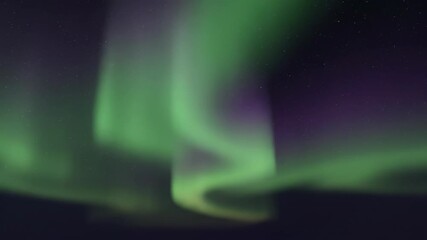 Wall Mural - Aurora Borealis Inspired Green and Purple Light Waves Dancing, Seamlessly Looping Abstract Sky Borealis, dynamic, sky
