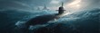 © Arifah - Submarine navigating stormy ocean