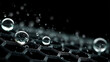 © Tohamina - Water droplets on a dark hexagonal mesh surface background