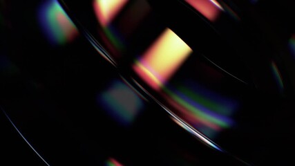 Wall Mural - Abstract animation, background with color refraction effect, 4k seamless looped video, 3d render