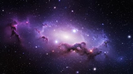 Wall Mural - Abstract seamlessly looping video of an evolving nebula effect, generating a vibrant galaxy light background with a dreamlike quality technology, evolving nebula effect, background