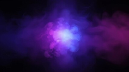 Wall Mural - abstract seamlessly looping video of glowing smoke slowly swirling and expanding in a mystical, vibr