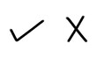 © Sameer - Simple check mark and cross symbols conveying approval and rejection for decision making and confirmation
