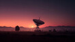 © Tohamina - Satellite dish at sunset picturesque landscape scenic view beautiful sky