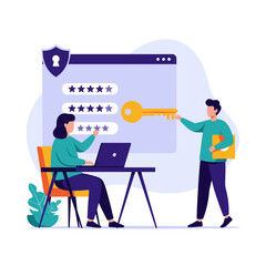 Online Security and Data Protection Concept Illustration.