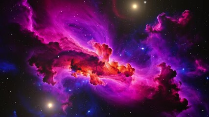Wall Mural - Colorful Nebula Clouds in Deep Dark Space