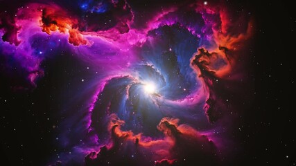 Wall Mural - Colorful Nebula Clouds in Deep Dark Space