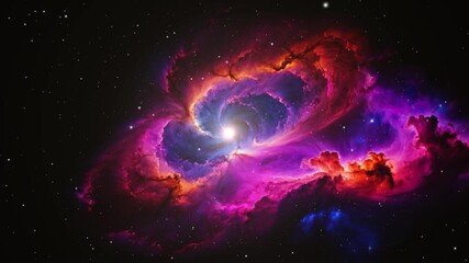 Wall Mural - Colorful Nebula Clouds in Deep Dark Space