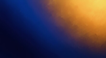 Canvas Print - abstract gradient of deep blue to warm orange brush strokes image photo