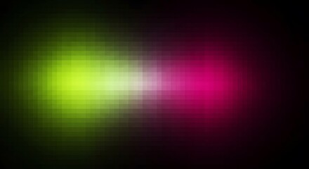Canvas Print - abstract pixelated gradient of neon green to magenta image photo
