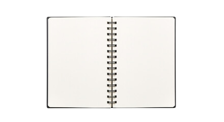Wall Mural - Open spiral notebook isolated on transparent background