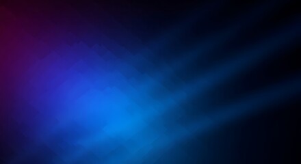 Canvas Print - dark blue and purple gradient abstract geometric background with light rays image photo