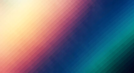 Canvas Print - geometric pixelated gradient background in diagonal pattern image photo