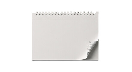 Wall Mural - Blank spiral bound notepad isolated on transparent background