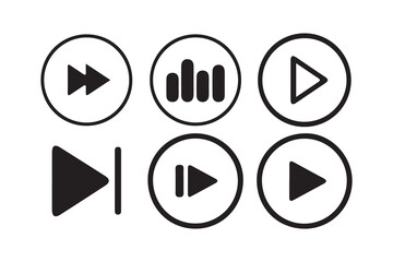 vector illustration of a set of buttons