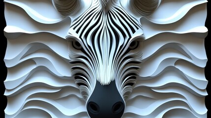 Zebra head abstract design