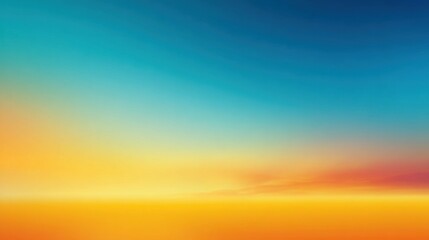 Wall Mural - The sunset fills the sky with vivid colors blending orange, pink, and blue, creating a peaceful atmosphere over the tranquil horizon. This moment captures natures beauty.