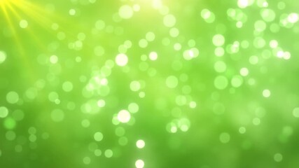 Wall Mural - green natural glow light background loop