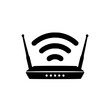 © Me - Modern wireless router broadcasting Wi-Fi signal for seamless home or office connectivity