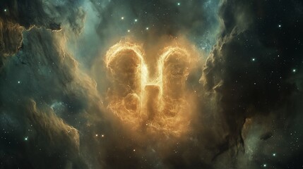 Wall Mural - Abstract cosmic ouroboros made of fire and energy. Astrological symbol of eternal return or cosmic cycle