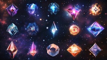 Wall Mural - Neon constellation art of zodiac signs set against a starry night sky. Astrological symbols