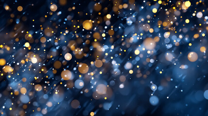 Sparkling bokeh blue christmas background
