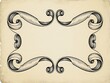 © photoshop #11320770 - Vintage scroll frame isolated on white background, featuring ornate details and antique charm, perfect for adding a touch of classic elegance to invitations, certificates, or any design project