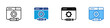 © sahila - Web Development Multiple Style Icon Design Vector - Browser window with gear and pencil, symbolizing coding, website building, and digital tools