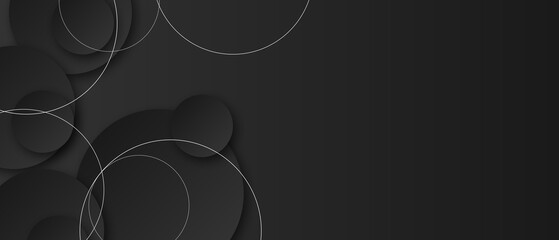 Wall Mural - modern black circle gradient trendy background