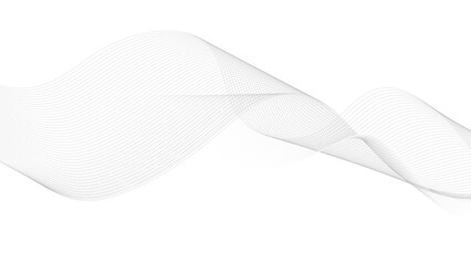 Wall Mural - wave lines smooth flowing dynamic isolated on white background. technology, digital, communication, 