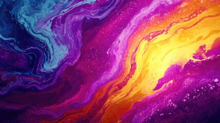 Wall Mural - Vibrant Cosmic Nebula Art