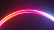 © Soyaeb - Abstract futuristic background with a vibrant glowing neon arch transitioning from warm orange and pink to cool blue and purple light