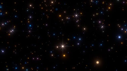Wall Mural - shimmering white stars particles backdrop animation