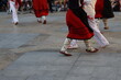 Basque folk dance performance in a festival